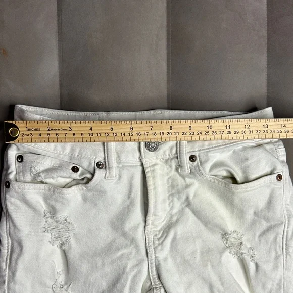 American Eagle Outfitters White Ripped Jeans size 28x32 - Picture 7 of 11